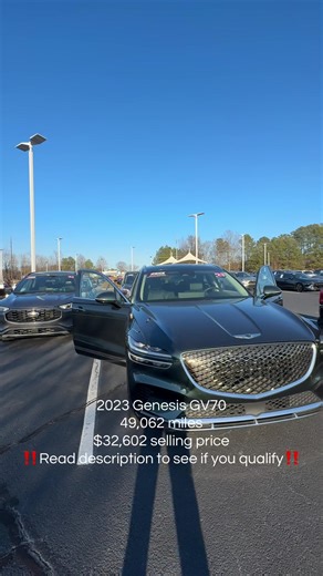 🚘 2023 Genesis GV70🚘 ‼️‼️ SERIOUS INQUIRIES ONLY DONT MESSAGE ASKING ME “IF THE VEHICLE STILL AVAILABLE” AND NOT REPLY BACK… TIME IS MONEY‼️‼️ !!!WE TAKE TRADES!!! All of our used cars are one price & as is vehicles (NO NEGOTIATION) Requirements 📝 - Valid Drivers license or ID - Proof of income (most recent stubs) - Proof of Address (bill with your name) - Insurance fully covered - At least $1000 down payment (minimum) - 550 or above credit Deals 🤑 - Low APR financing (must qualify) - Milita