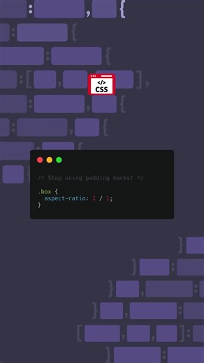 Stop using padding hacks to make squares - Ania shows you a better way to do it here.