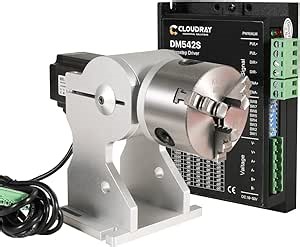 Cloudray Rotary axis D80C Set with Nema 23 motor and Drive Driver DM542S for Fiber Machine