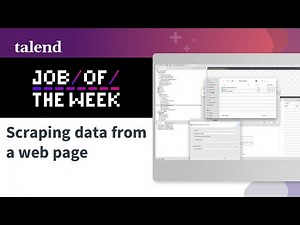 Scraping data from a webpage - Talend job #4
