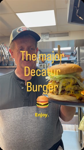 1.2K views · 83 reactions | Story behind our Major Decatur.  Have you tried it yet? If not we’re open 12pm to 9pm Friday Saturday and 12pm to 7pm Sunday ✨♥️ | Scotty's Famous Burgers & Wings | Facebook