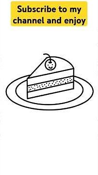 how to draw a cake easy step by step