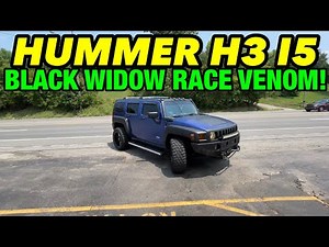 2006 HUMMER H3 ALPHA 5 CYLINDER DUAL EXHAUST w/ BLACK WIDOW RACE VENOM!