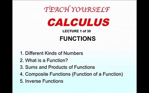 Lecture 1: Functions (Calculus - English)