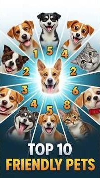 Top 10 Friendly Pets Ranked from Least to Most Friendly #pets #shorts #viral