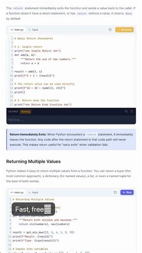 Python Return Values - Multiple Returns, Return vs Print — in 30 seconds #Networking