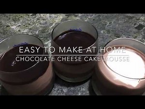 No-Bake Triple Layer Chocolate Cheesecake Mousse Recipe (No Gelatin) | Easy to make at home in glass
