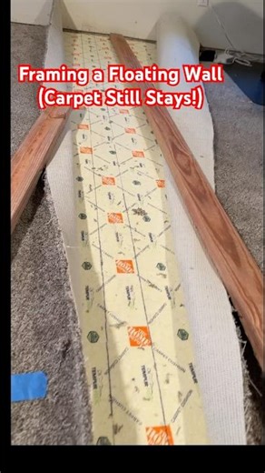 Framing walls over carpet? 🤯 (Basement Day 1)