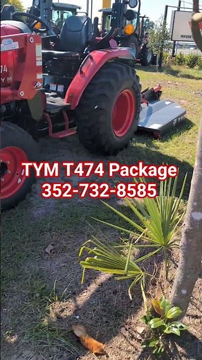TYM T474 Package with Rotary Cutter and Trailer at Ocala Tractor