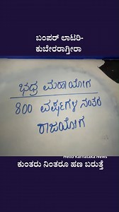 #kubera #horoscope #astrology | Hello Karnataka News