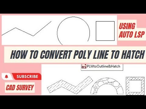 How to convert polyline to hatch pattren in autocad
