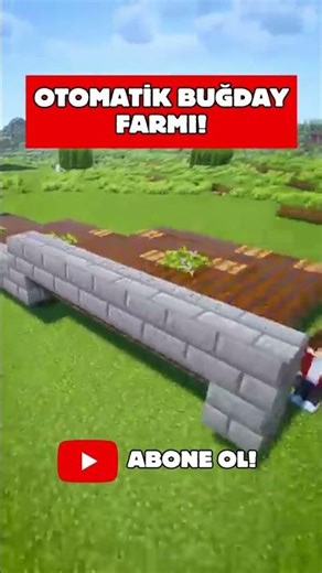 MINECRAFT OTOMATIK BUĞDAY FARMI YAPIMI! #minecraft