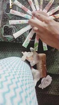 ✨️✨️✨️📃 paper cup&woolen nool craft📃✨️✨️✨️ #minisatisfying #art #diy