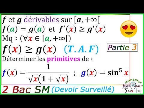 Finite Increment Theorem - Primitive Functions - 2 Bac SM - [Exercise 11]