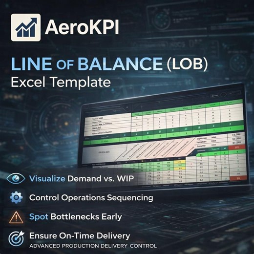 Line of Balance (LOB) Excel Template | Production Planning & WIP Control | On-time Delivery Tracker | Aerokpi - Etsy Australia