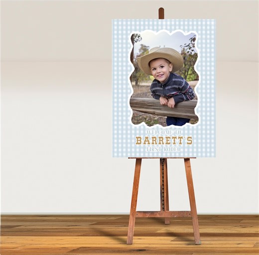 How the West Was ONE Welcome Sign, First Rodeo, Western Cowboy Picture Sign, Printable Editable Template Digital - Etsy