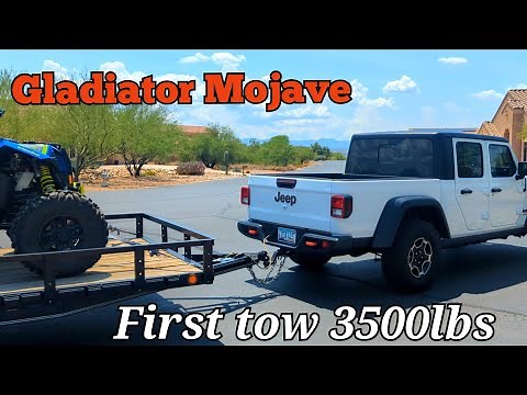 Jeep Gladiator Mojave towing test with atv's and trailer 3500lbs with mpg results