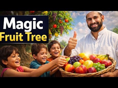 The Magical Tree Giving Free Fruits to Kids 🌳🍎 #magicfoodtree #cartoon 