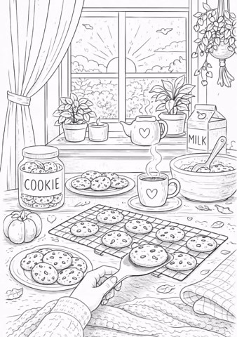 Cozy Days Coloring Book, Printable PDF, Hygge Coloring Pages, Cozy Everyday Life Scenes, Relaxing Adult Coloring, Instant Download - Etsy