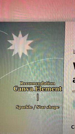 Canva Element Sparkle Star Shape Recommendation