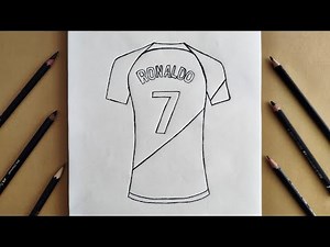 How To Draw Cristiano Ronaldo Portugal Shirt Easy | Simple Drawing For Beginners