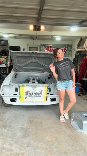 18K views · 989 reactions | When they don’t make an aftermarket tank for your car… you get creative. No fuel cell for this one — I’m sticking with a universal tank from @holleyperformance and @summitracing  Feeding my Frankenstein, one piece at a time  #BuiltwithSummit #SummitRacing #HolleyPerformance #ProjectCar | Miranda Rumfelt | Facebook
