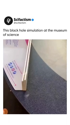 Scifactism | What you’re seeing is a black hole simulation — an interactive exhibit that visually demonstrates how gravity behaves around massive... | Instagram