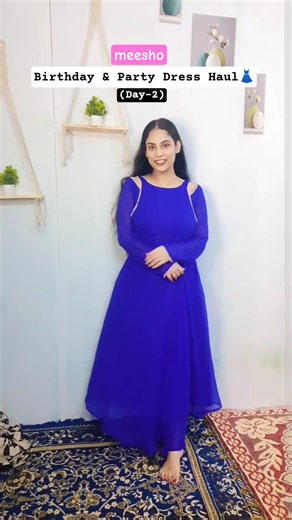 Day-2, Birthday & Party Dress Haul 💙 #meesho #haul #fashion #maxi #shortsforgoals #shorts