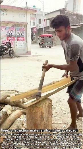 Chop Giant Logs: Brutal Hand Skills! 🪓🔥
