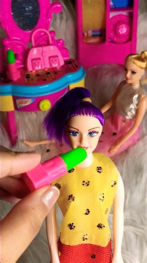 Barbie Princess Makeup 💄 Satisfying ASMR Video ❤️ #shorts #barbie #toys #asmr #shortsfeed