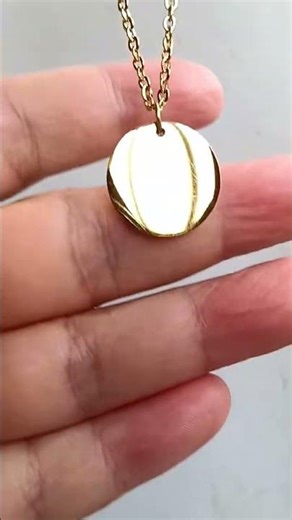 Blank Round Disc Pendant Necklace for Women stainless steel