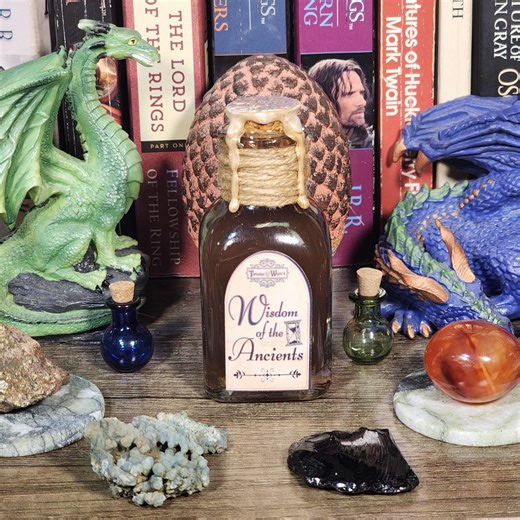 Ancient Wisdom Potion | Fantasy Potion Bottle | Dungeons and Dragons TTRPG Decor - Etsy