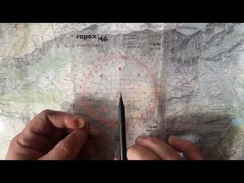 Mesurer un azimut sur la carte avec le RAPEX