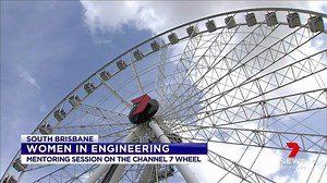 6.5K views · 18 reactions | In celebration of International Women’s Day QUT educated 80 girls from Brisbane State High on careers in engineering at the Channel 7 Wheel of Brisbane. www.7plus.com.au/news #7News | 7NEWS Brisbane | Facebook