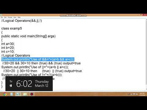 Java Logical Operator in HindiLecture 10