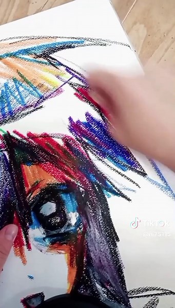 クレヨンで描くサトルのイラストメイキング