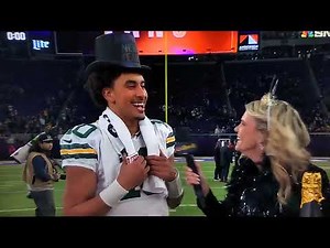 Jordan Love Aaron Jones Post Game Interview PACK IS BACK Game Against The Vikings