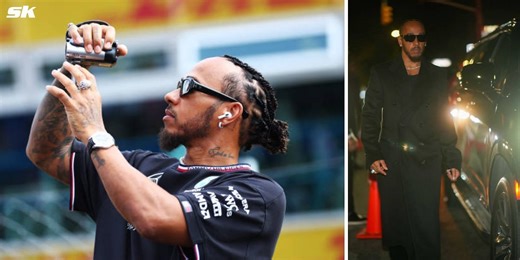Watch: Lewis Hamilton arrives at the Alaïa Fashion Show
