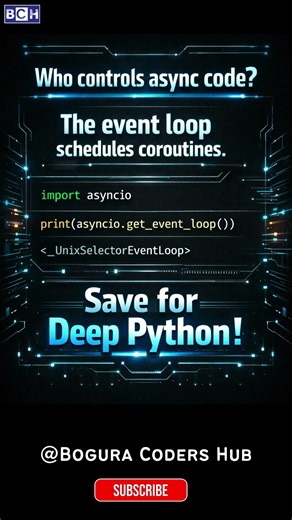 💡 Who REALLY Controls Async Python? | Event Loop Explained! | Python can run multiple tasks | Python