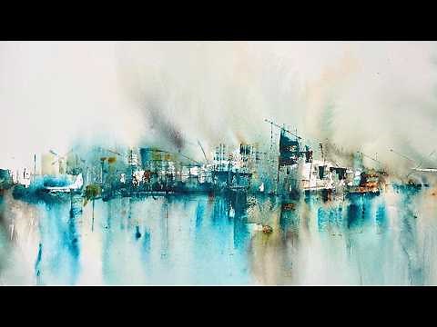 Genius Game Changing Watercolour Technique - Semi Abstract Cityscape