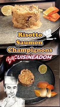 risotto saumon frais champignons