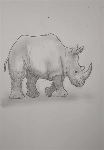 Learn How to Draw a Rhino with Easy Hand Outline