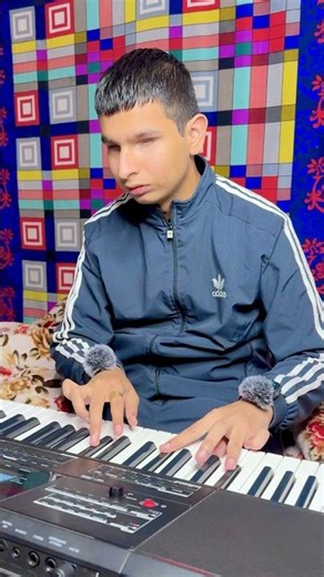 How to play guitar with keyboard | talent of blind #shorts #talentofblind