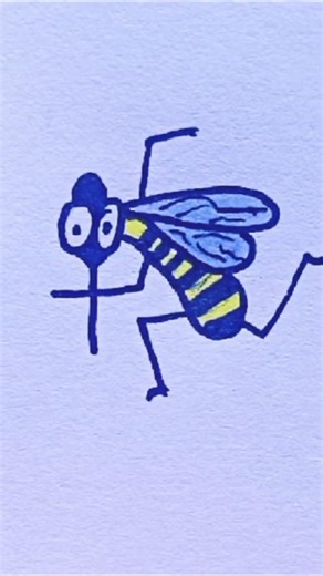 Mosquito 🦟 drawing how to draw a mosquito step by step #tutorial #art