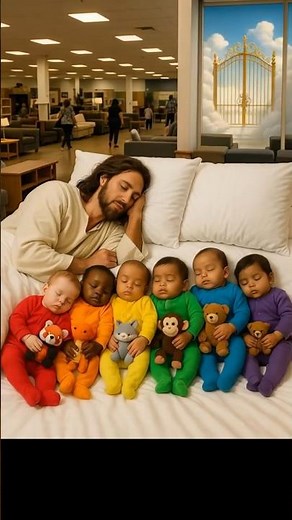 Jesus Blessings! 🌈👶😇✨ Babies Run From Furniture Shop Bed Into Heaven… and Meet the Rainbow Women ✨🌈