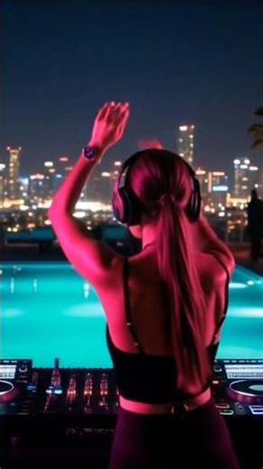 Miami Funkwave 🌴 Rooftop Pool Night Club | Neon Memory Tapes #shorts #viralshorts #synthwave