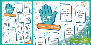 Step Away from the Screen Poster (Ages 5 - 7)