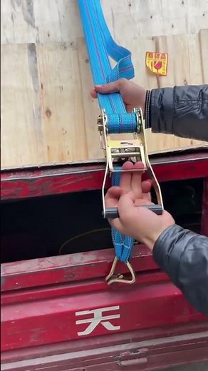 Heavy-Duty Ratchet tie down strap with J-Hooks installation process