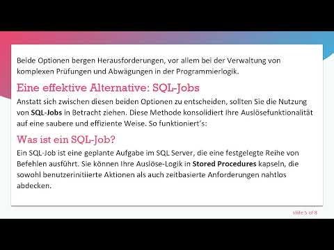 Optimierung von zeitgesteuerten Ereignisauslösern mit SQL-Jobs