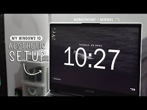 what's on my minimal desktop as a student | 2022 aesthetic desktop tour | windows 10